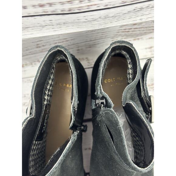 Cole Haan Boots Womens 7 B Grand OS Putnam Ankle Booties D42388 Black Waterproof - Picture 10 of 13